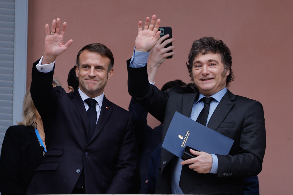 Macron defende agricultores franceses e acordos climáticos durante reunião com Milei