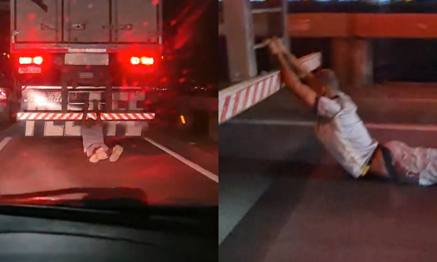 Homem é arrastado por caminhão na ponte Rio-Niterói