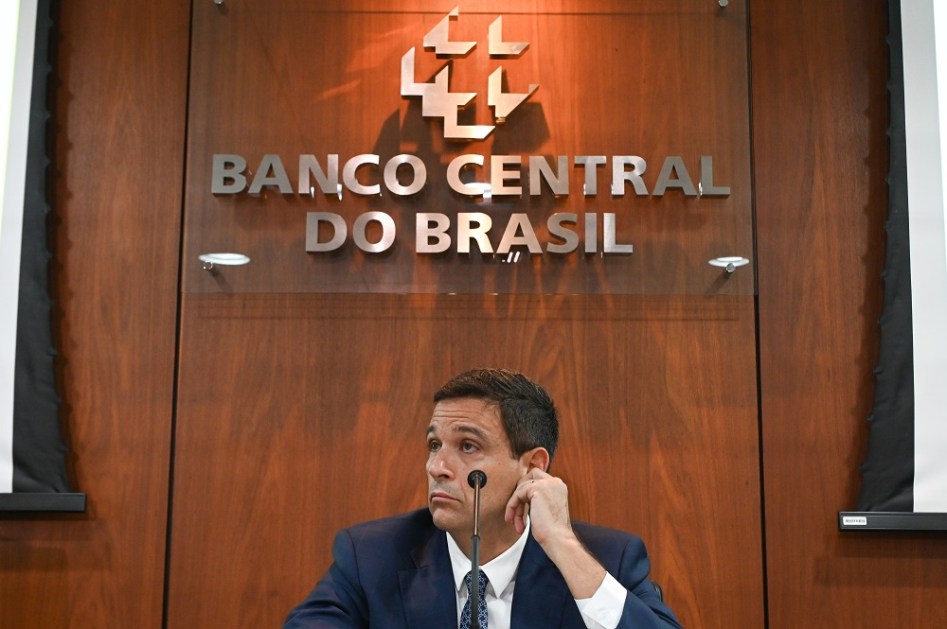 O presidente do Banco Central (BC), Roberto Campos Neto, durante entrevista coletiva para o detalhamento do Relatório Trimestral de Inflação