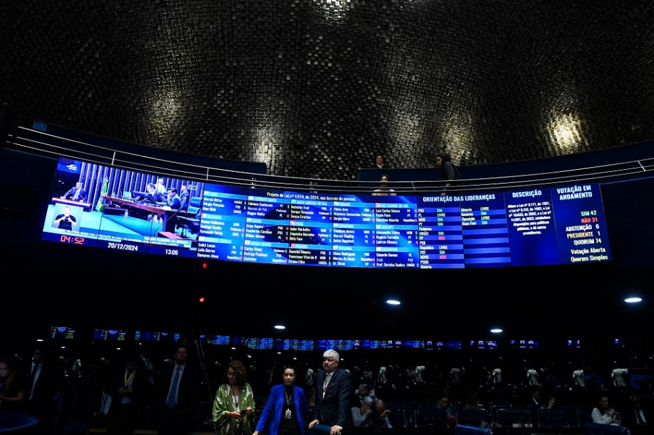 Plenário do Senado Federal durante sessão deliberativa extraordinária