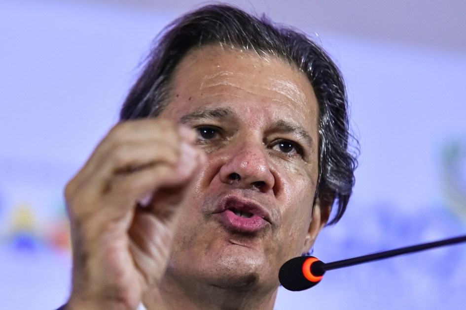 Fernando Haddad Ministro da Fazenda do Brasil, durante coletiva de imprensa sobre o G20 Brasil, no Parque do Ibirapuera