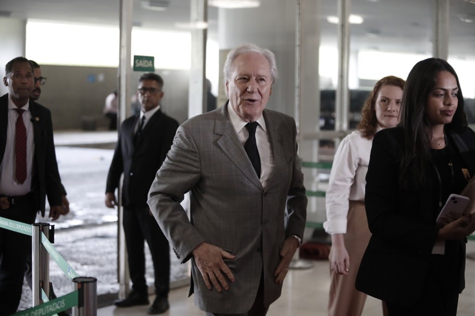 O novo ministro da Justiça e Segurança Pública, Ricardo Lewandowski, chega ao Congresso Nacional,