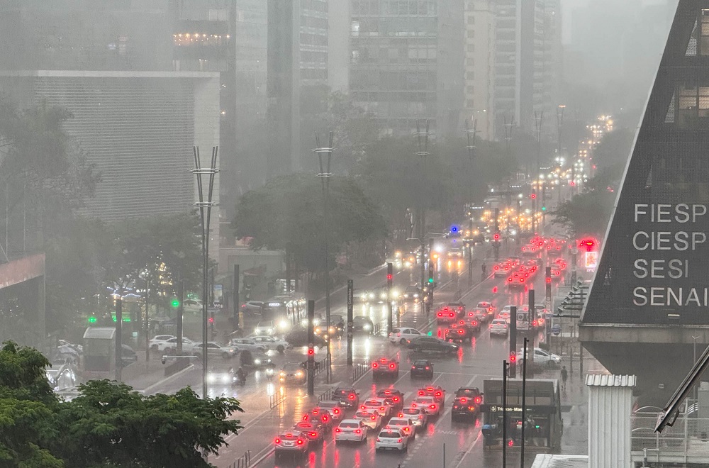 Chuva em São Paulo derruba árvores, causa engarrafamento e deixa 666 mil pessoas sem luz