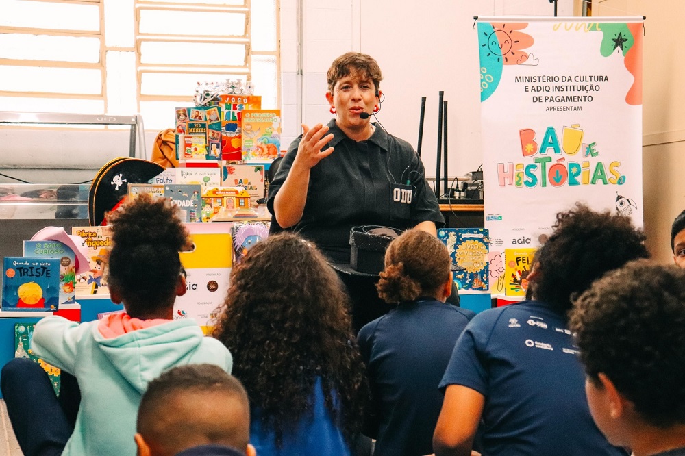 Crianças de São Paulo receberam projeto ‘Baú de Histórias 2’, que reforça a importância da leitura