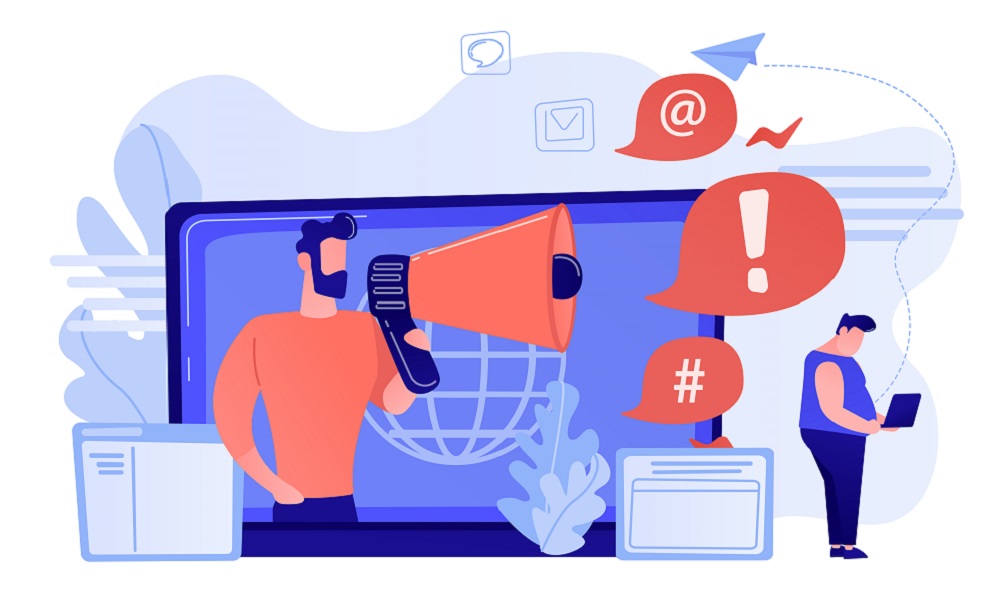 reclamacoes redes sociais ilustracao