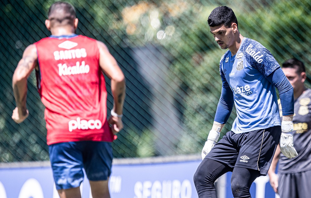 Santos se prepara para quartas de final com retorno de Gabriel Brazão