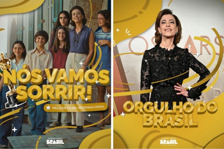 Peça elaborada pelo governo brasileiro para celebrar "Ainda Estou Aqui"