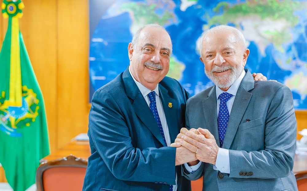 Lula cumprimeta o prefeito Fuad Noman