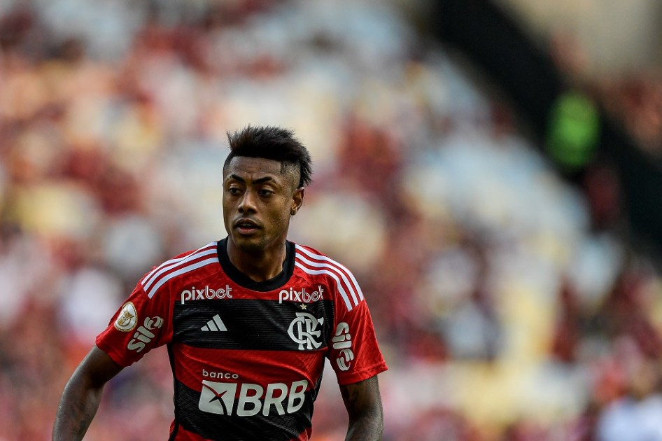 Bruno Henrique jogador do Flamengo durante partida contra o Bahia no estádio Maracanã