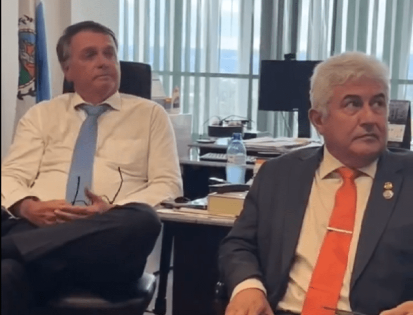 Vídeo postado por Marcos Pontes mostra senador ao lado de Jair Bolsonaro