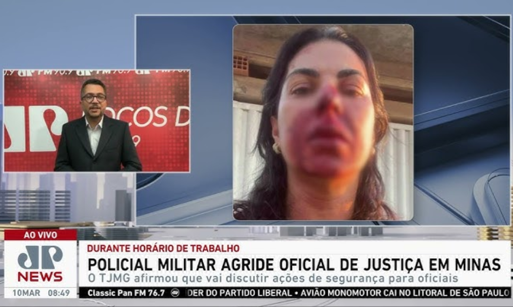 Policial militar agride oficial de justiça em Minas Gerais