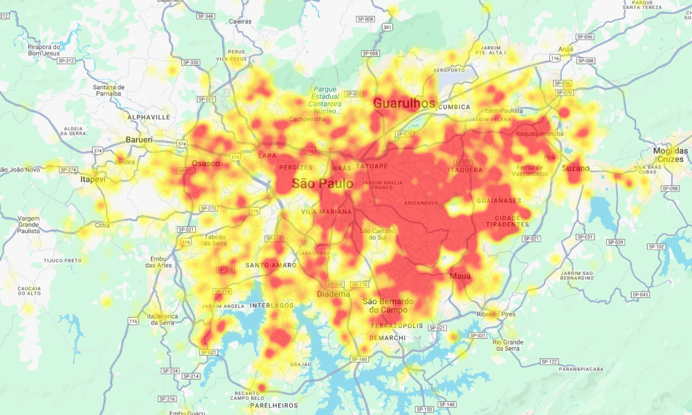 O Mapa de Risco é uma ferramenta que permite à população consultar as áreas com maior incidência de roubos e furtos de veículos no estado de São Paulo
