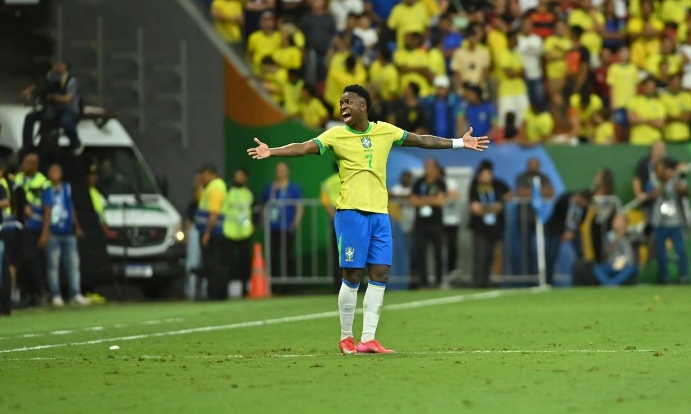 Após empate entre Brasil e Marrocos, Vini Jr. diz que ‘não tem muito o que falar, é trabalhar’