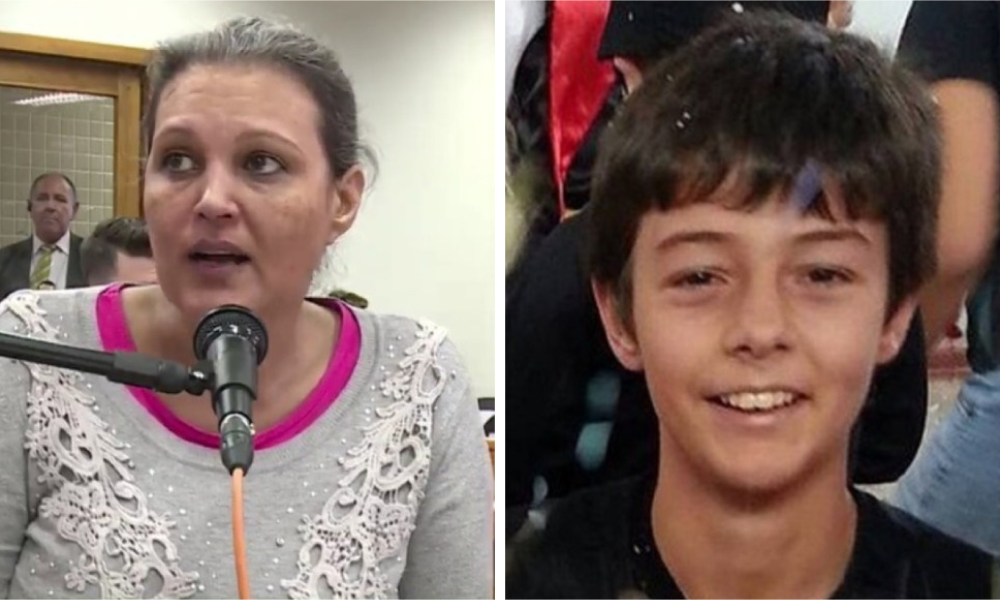 Edelvânia Wirganovicz é uma das quatro pessoas condenadas pela morte do menino Bernardo Boldrini (à dir.)
