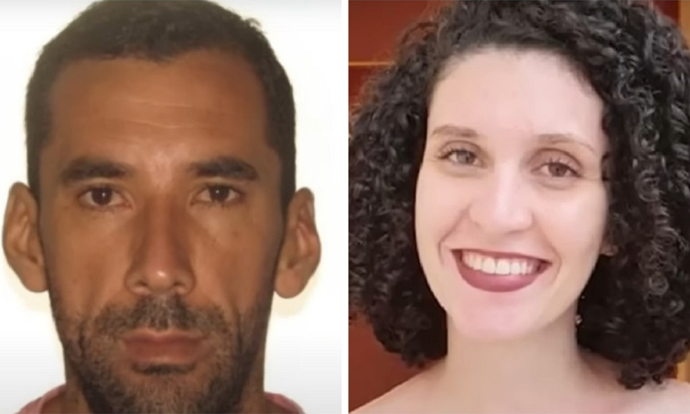 Esteliano José Madureira (esq.), suspeito de matar Bruna Oliveira (dir.), foi encontrado morto
