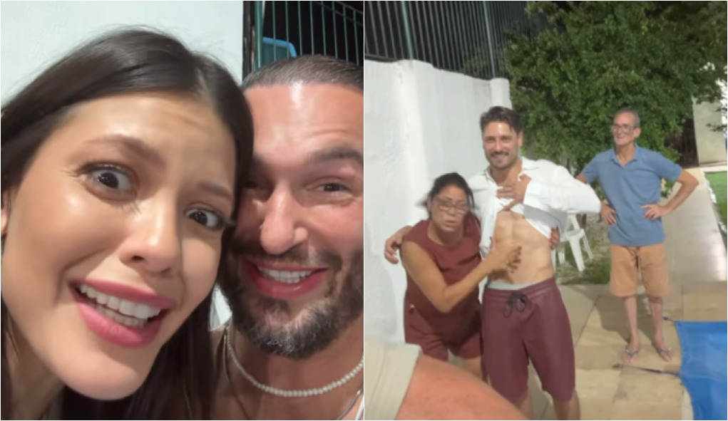BBB 25: Delma paga promessa e beija tanquinho do namorado de Vitória Strada, Daniel Rocha