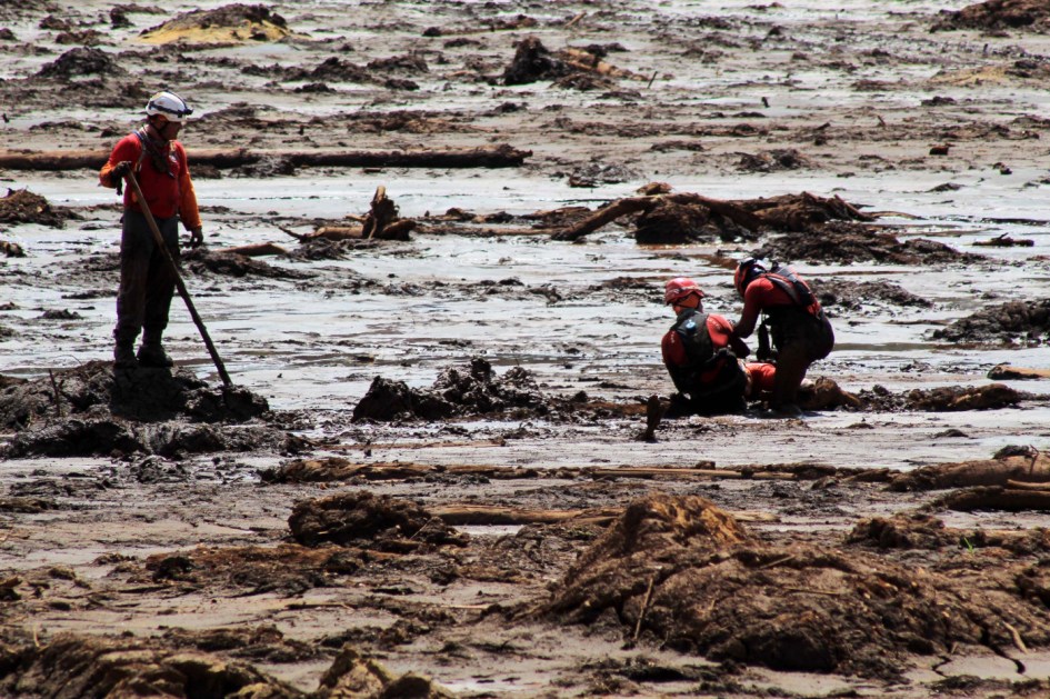 Profissionais buscam sobreviventes em brumadinho