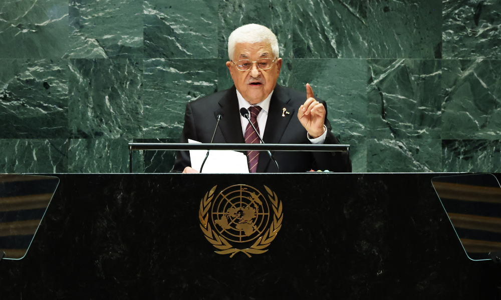 O presidente palestino,