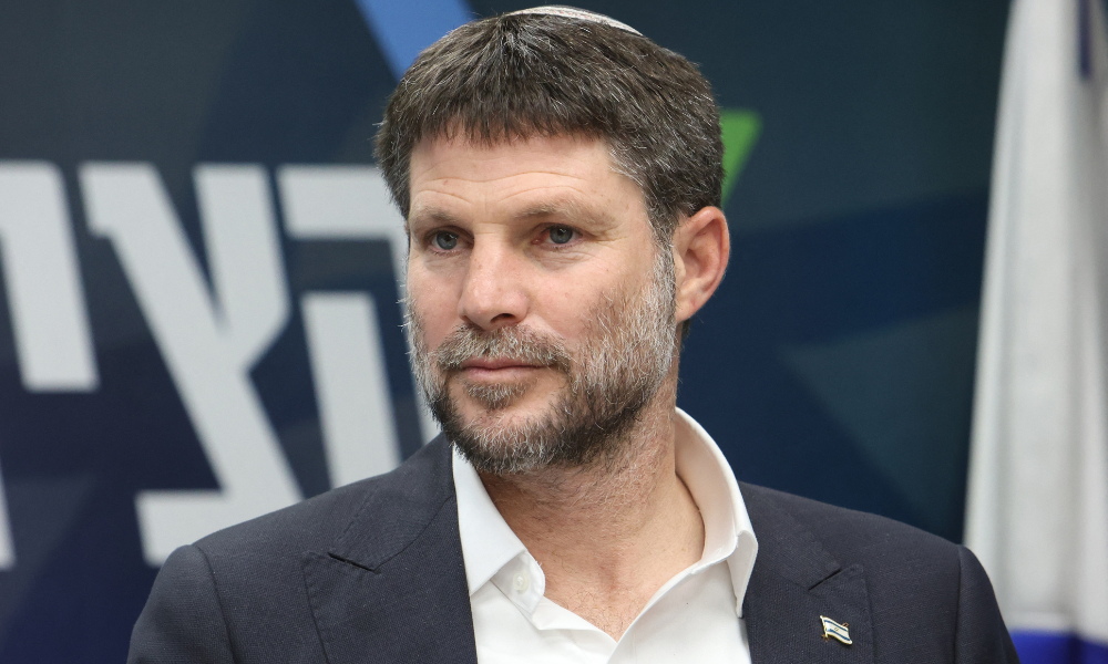 Israel's Finance Minister and leader of the Religious Zionist Party Bezalel Smotrich attends a meeting at the parliament, Knesset, in Jerusalem on March 20, 2023.