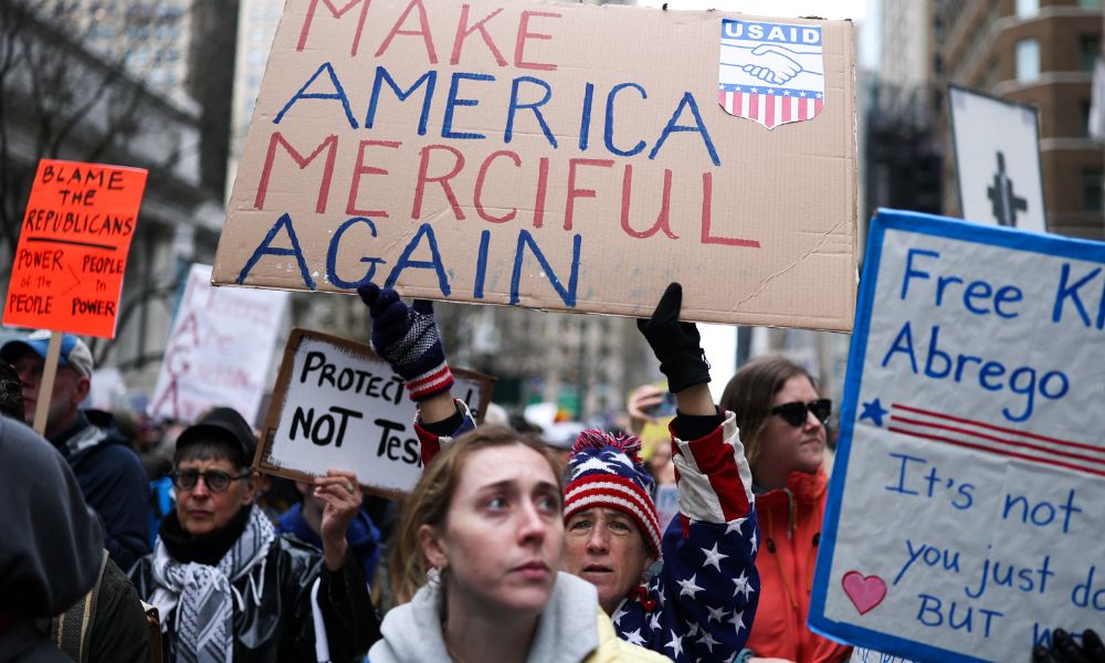 protestos contra trump