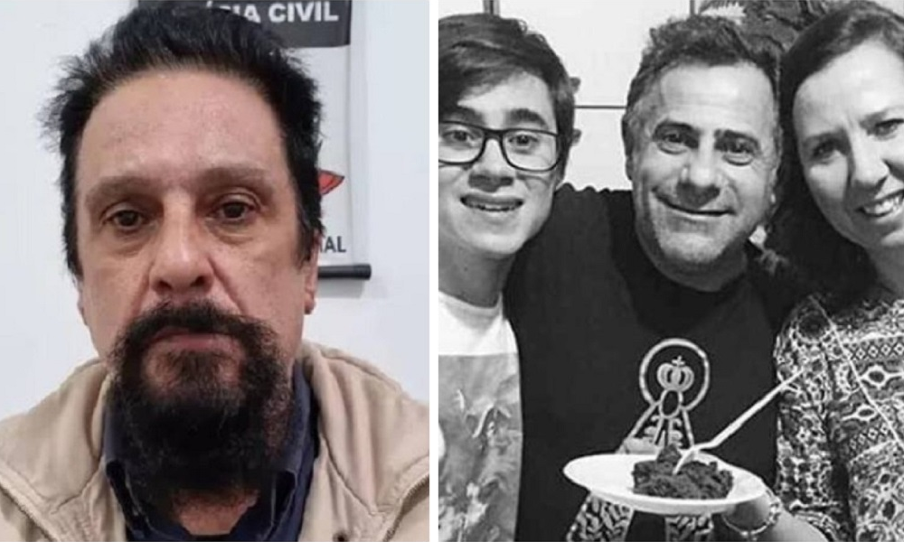 Paulo Cupertino à esquerda; à direita, Rafael Miguel e seus pais
