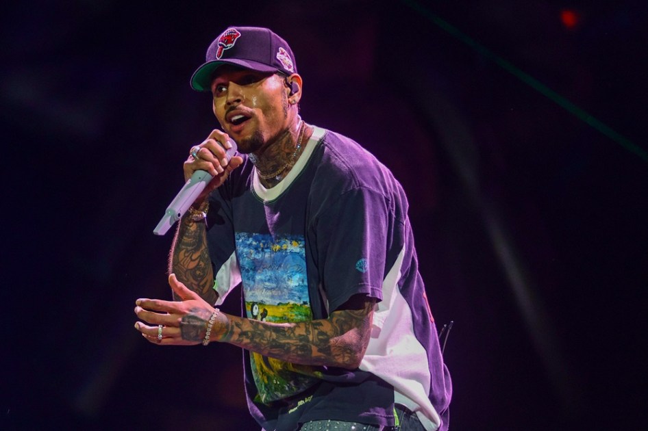 O cantor e rapper norte-americano Chris Brown se apresenta no Allianz Parque