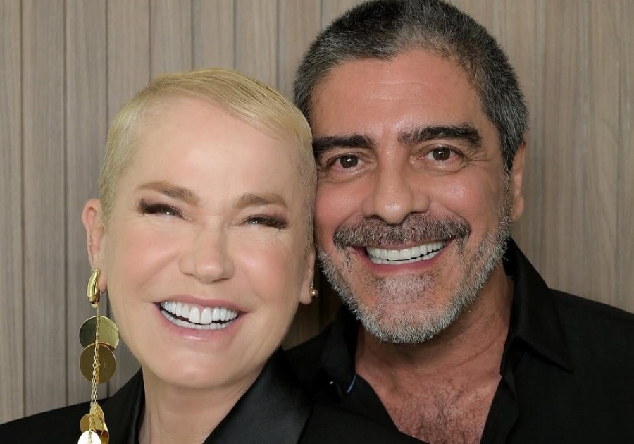 A apresentadora Xuxa e seu marido, o ator Junno Andrade