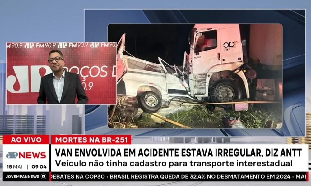 Van envolvida em acidente com 9 mortos na BR-251 estava irregular