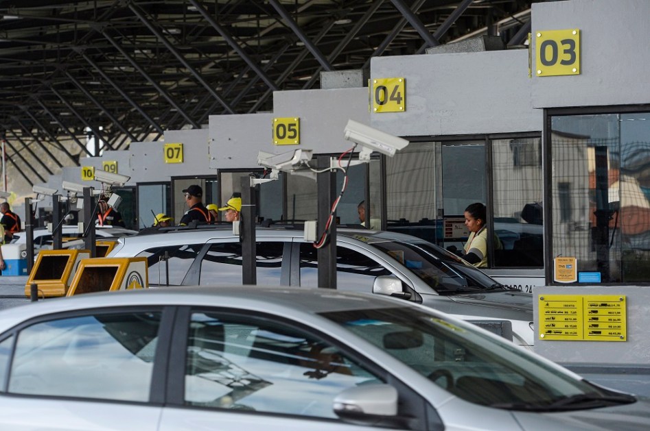 Pedágio na linha amarela administrada pela empresa Lamsa desde 1997