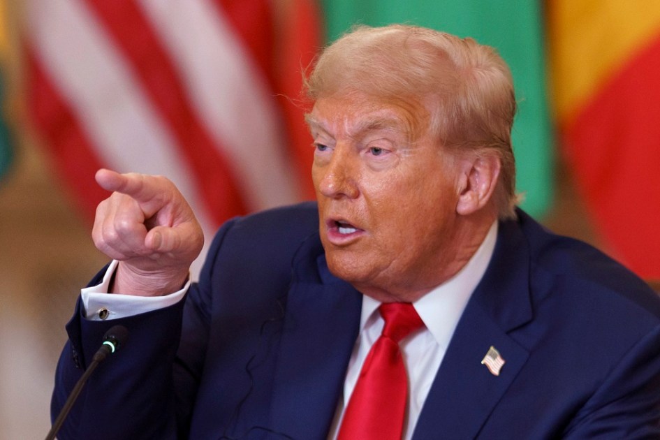 O presidente dos Estados Unidos, Donald Trump, durante reunião com líderes africanos na Casa Branca, em Washington, DC