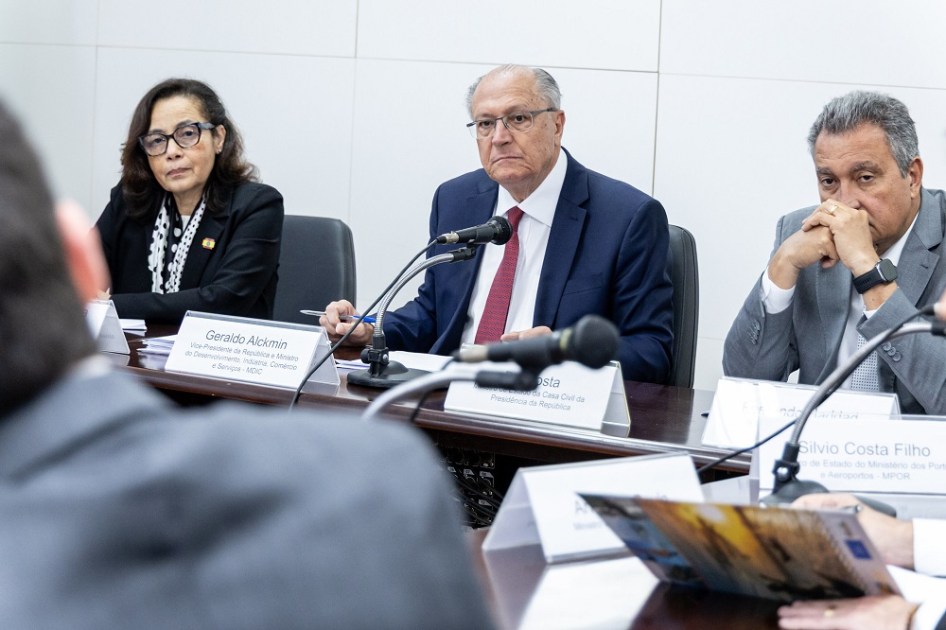 Vice-Presidente da República e Ministro Geraldo Alckmin durante a Reunião com setor do Agro, no MDIC