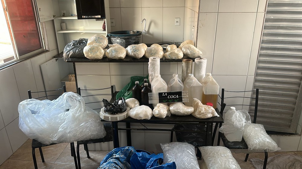 Laboratório do tráfico encontrado durante operação no Complexo da Maré