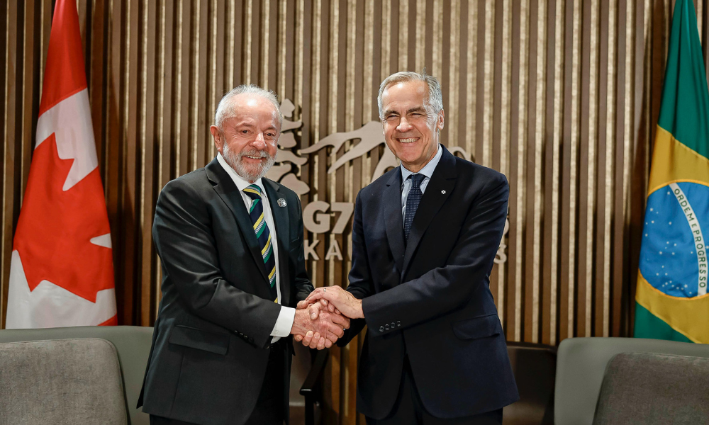 Reunião com o Primeiro-Ministro do Canadá, Mark Carney Presidente da República, Luiz Inácio Lula da Silva, durante reunião com o Primeiro-Ministro do Canadá, Mark Carney. Kananaskis, Alberta - Canadá. Foto: Ricardo Stuckert / PR