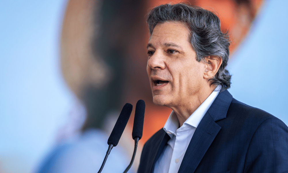 O ministro da Fazenda, Fernando Haddad, na Cerimônia de Lançamento do Plano Safra da Agricultura Familiar 2025/2026 Foto: Diogo Zacarias/MF
