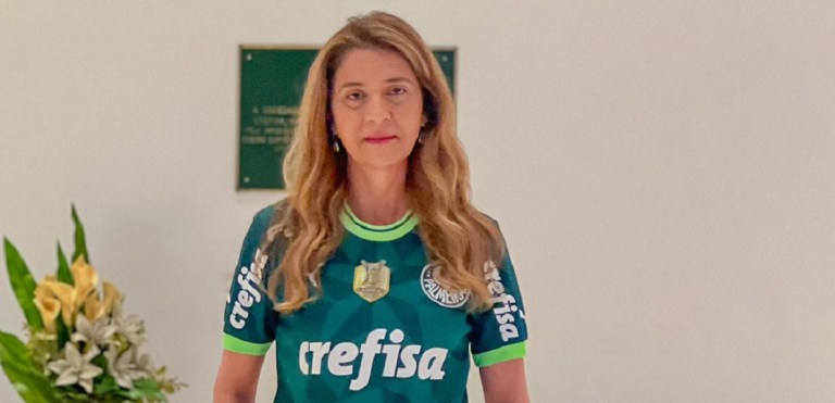 Leila Pereira é presidente e patrocinadora do Palmeiras