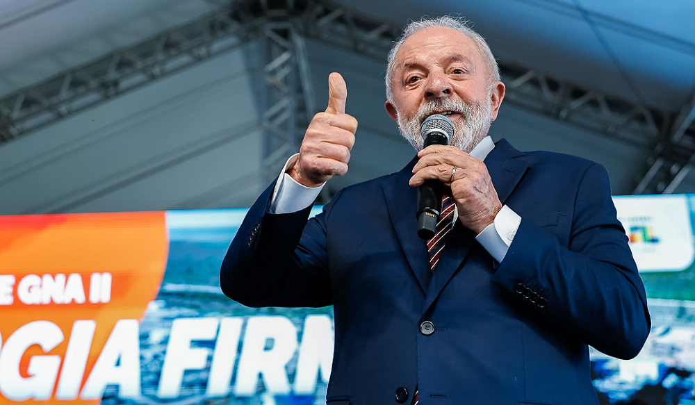 Lula durante a Cerimônia de Inauguração da Usina Termelétrica GNA II, no Porto do Açu