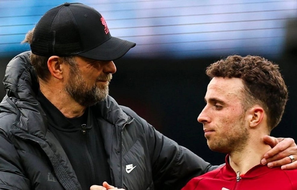 Kloppo e Diogo Jota