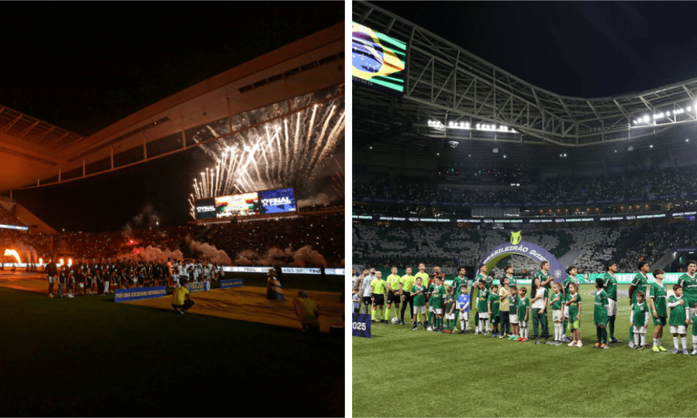 Arenas de Corinthians (esquerda) e Palmeiras concorrem a prêmio promovido pela Confut Sudamericana