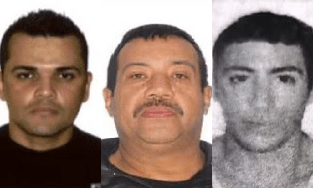 Francisco Alves (à esquerda) e Emerson Brito (ao centro) são acusados de matar Marcelo Silva (à direita)