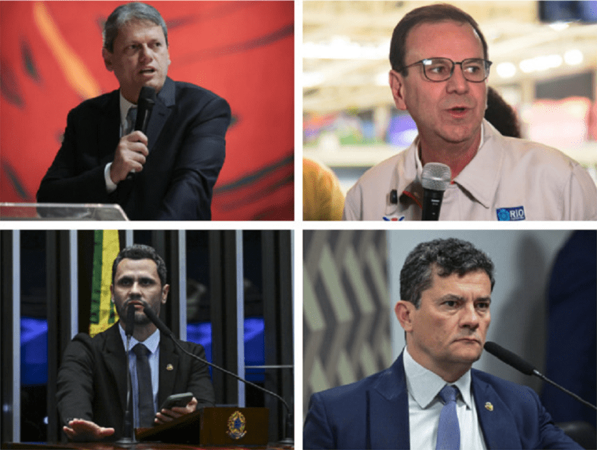 Tarcísio de Freitas (São Paulo), Eduardo Paes (Rio de Janeiro), Cleitinho (Minas Gerais) e Sergio Morro lideram a corrida em seus estados, segundo pesquisa Genial/Quaest