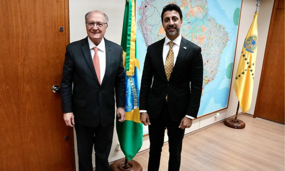 Geraldo Alckmin, e o ministro de Comércio Internacional do Canadá, Maninder Sidhu