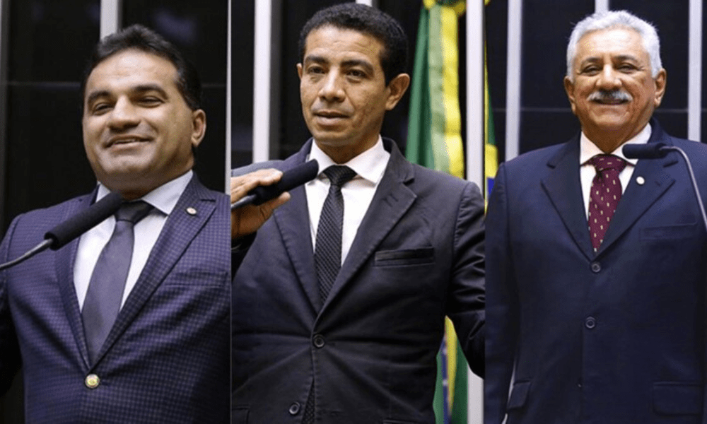 Josimar Maranhãozinho (PL-MA), Pastor Gil (PL-MA) e Bosco Costa (PL-SE), acusados de corrupção passiva em denúncia da PGR. Colagem/Câmara dos Deputados