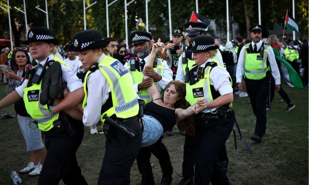 protesto palestina londres