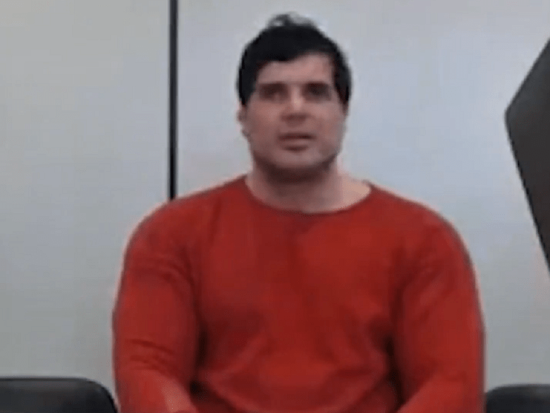 O empresário Renê Nogueira Júnior durante depoimento à Polícia Civil