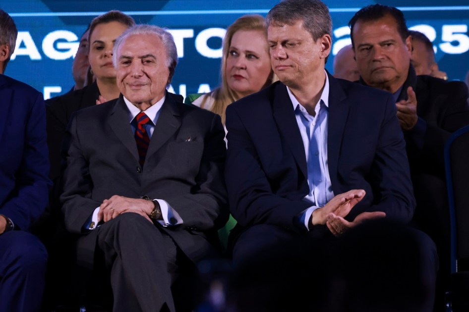 Tarcísio e Michel Temer