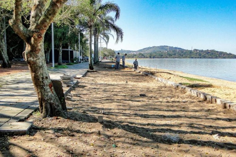 Orla de Ipanema, na zona sul de Porto Alegre