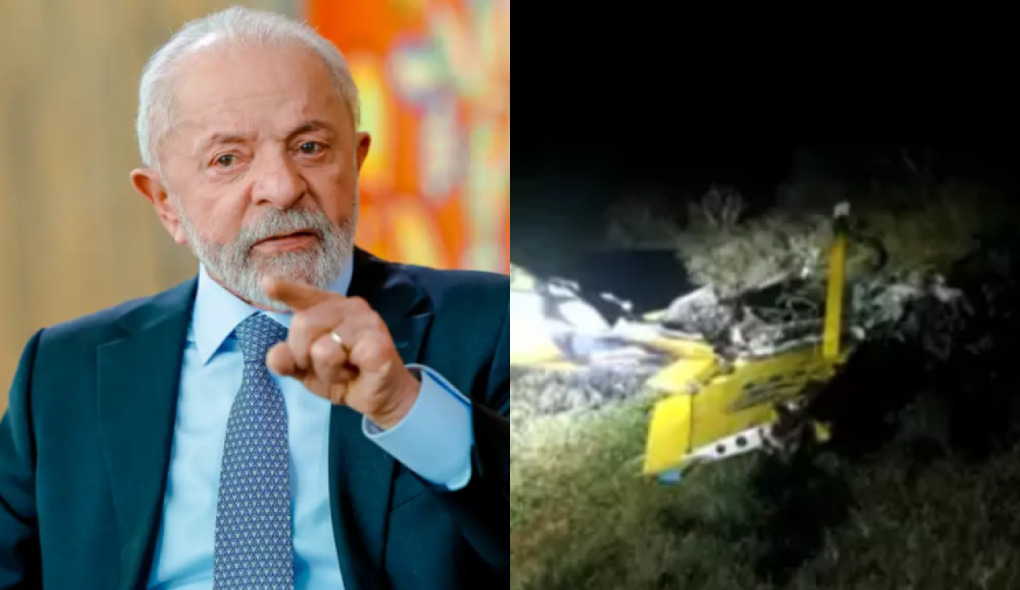 Lula disse ter recebido com tristeza e consternação a notícia da queda de um avião de pequeno porte na cidade de Aquidauana (MS)