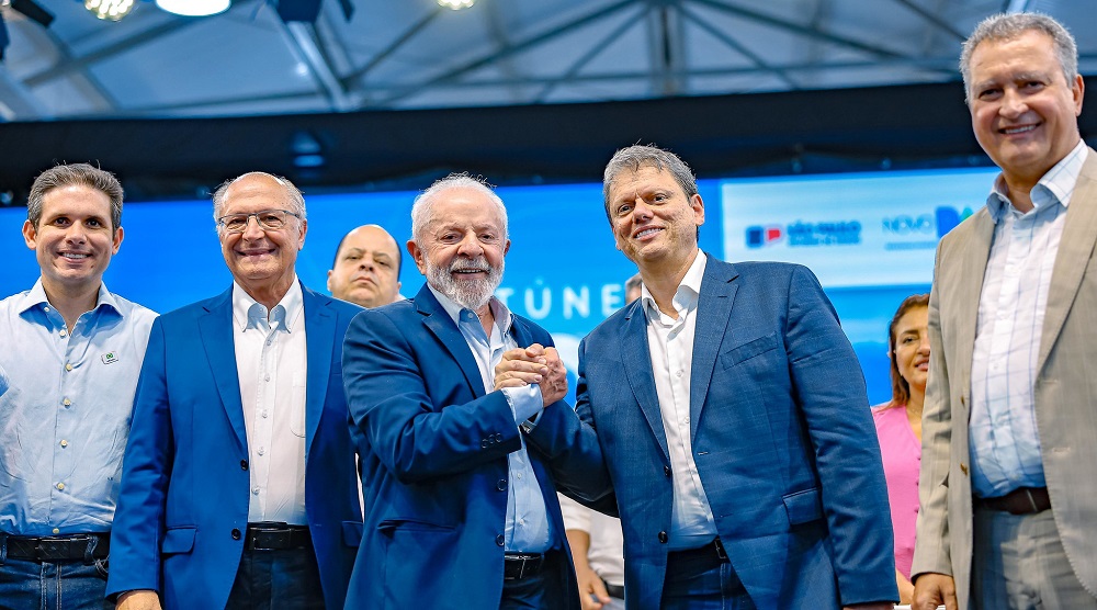 Hugo Motta, Geraldo Alckmin, Lula, Tarcísio de Freitas e Rui Costa