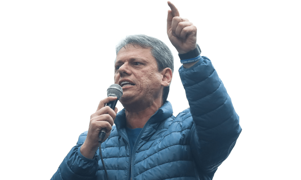 Tarcísi de Freitas durante discurso na Avenida Paulista nos atos de 7 de Setembro