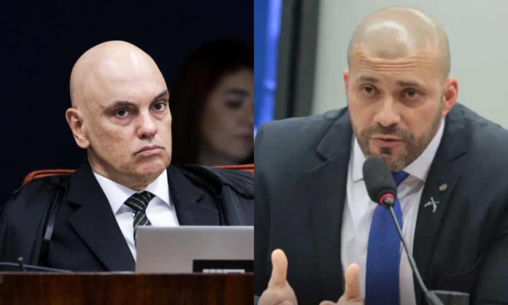 Alexandre de Moraes e Daniel Silveira